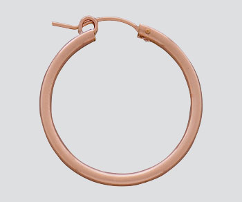 Rose Gold Filled Hoops 2x27mm - Pack of 2