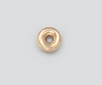 Rose Gold Filled Brite Roundel  6mm - Pack of 2