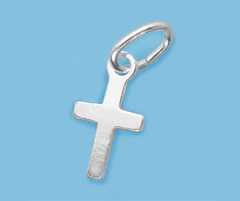 Silver Filled Charm Cross 5.25x9.5mm - Pack of 1