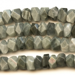 Cat's Eye 7x12mm Faceted Nugget Beads - 8 Inch Strand
