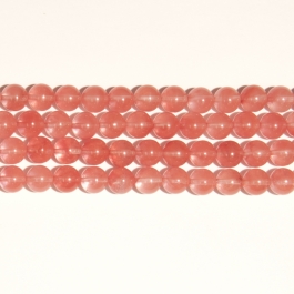 Cherry Quartz 10mm Round Beads - 8 Inch Strand