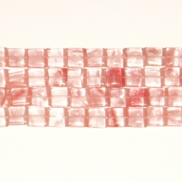 Cherry Quartz 12mm Square Beads - 8 Inch Strand