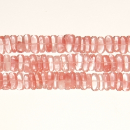 Cherry Quartz 5x15mm Chip Beads - 8 Inch Strand