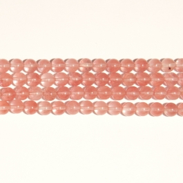 Cherry Quartz 8mm Round Beads - 8 Inch Strand
