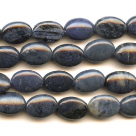 Dumortierite 10x14mm Oval Beads - 8 Inch Strand