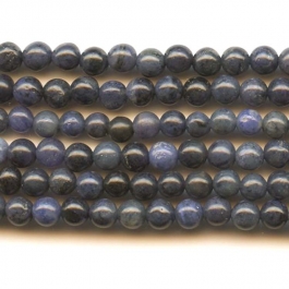 Dumortierite 4mm Round  Beads - 8 Inch Strand