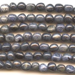 Dumortierite 8x10mm  Nugget Beads - 8 Inch Strand