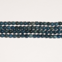 Blue Apatite 6mm Round Beads - 8 Inch Strand