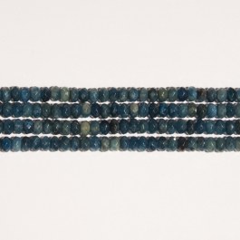 Blue Apatite 8mm Faceted Rondelle Beads - 8 Inch Strand