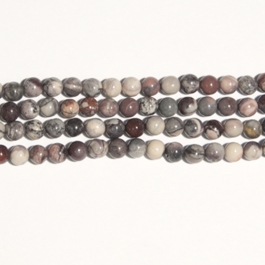 Porcelain Jasper 6mm Round Beads - 8 Inch Strand