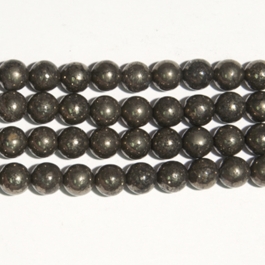 Pyrite 10mm Round Beads - 8 Inch Strand