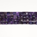 Amethyst 12mm Square Beads - 8 Inch Strand