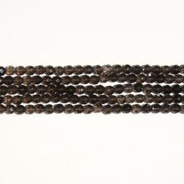 Smoky Quartz 6mm Faceted Round Beads - 8 Inch Strand