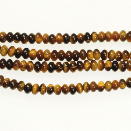 Tiger Eye 6mm Rondelle Beads - 8 Inch Strand