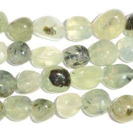Prehnite 12x16 Tumble Nugget Beads - 8 Inch Strand