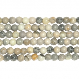 Picasso Jasper 4mm Round Beads - 8 Inch Strand