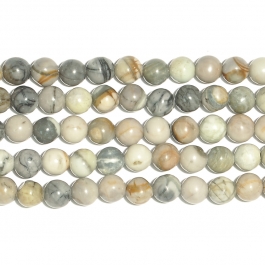 Picasso Jasper 6mm Round Beads - 8 Inch Strand