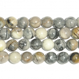 Picasso Jasper 10mm Round Beads - 8 Inch Strand