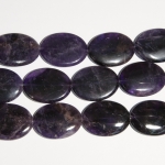 Amethyst 30x40mm Oval Beads - 8 Inch Strand