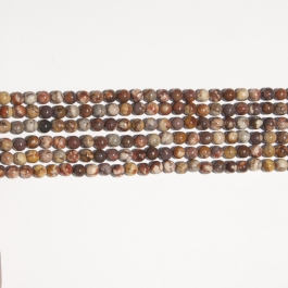 Bird's Eye Rhyolite 8mm Round Beads - 8 Inch Strand