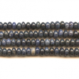 Dumorterite 6mm Rondelle Beads - 8 Inch Strand