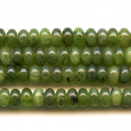 Jade 6mm Rondelle Beads - 8 Inch Strand