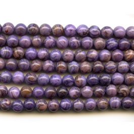 Purple Crazy Lace Agate 8mm Round Beads - 8 Inch Strand