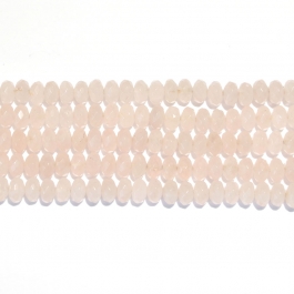 Rose Quartz 8mm Faceted Rondelle Beads - 8 Inch Strand