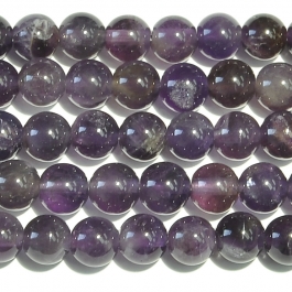 Amethyst 6mm Round Beads - 8 Inch Strand