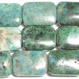 Chrysocolla 13x18mm Rectangle Beads - 8 Inch Strand