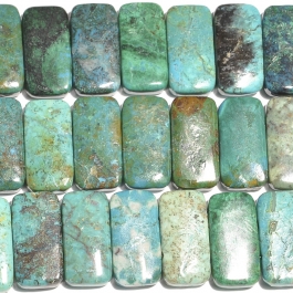 Chrysocolla 10x20mm Double Drilled Beads - 8 Inch Strand