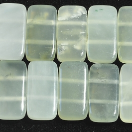 New Burma Jade 10x20mm Double Drilled Beads - 8 Inch Strand