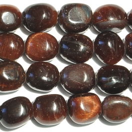 Red Tiger Eye 8x10mm Nugget Beads - 8 Inch Strand