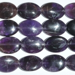 Amethyst 13x18mm Oval Beads - 8 Inch Strand