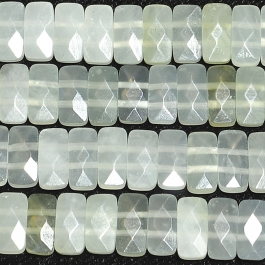 New Burma Jade 5x10mm Faceted Double Drilled Beads - 8 Inch Strand