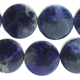 Sodalite 12mm Coin 8 inch Strand