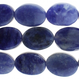 Sodalite 10x14mm Oval 8 inch Strand
