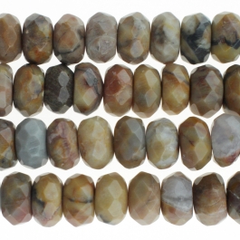 Venus Jasper 8mm Faceted Rondelle 8 inch Strand
