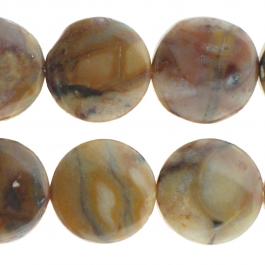 Venus Jasper 12mm Coin 8 inch Strand