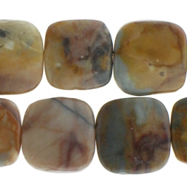 Venus Jasper 12mm Square 8 inch Strand