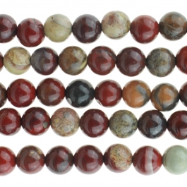 Apple Jasper 6mm Round 8 inch Strand