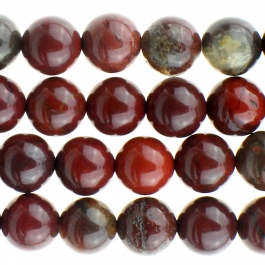 Apple Jasper 8mm Round 8 inch Strand