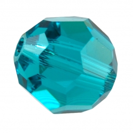 8mm Blue Zircon 5000 Round Swarovski Crystal Beads - Pack of 6