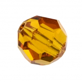8mm Topaz 5000 Round Swarovski Crystal Beads - Pack of 6