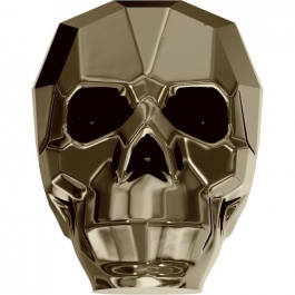 13mm Crystal Metallic Light Gold 2X Swarovski Skull Bead  - Pack of 1