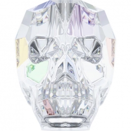 13mm Crystal AB Swarovski Skull Bead - Pack of 1