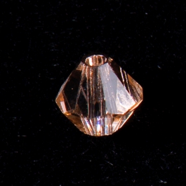 4mm Light Peach 5301 Bi-Cone Swarovski Crystal Beads - Pack of 10