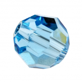 6mm Aquamarine 5000 Round Swarovski Crystal Beads - Pack of 10