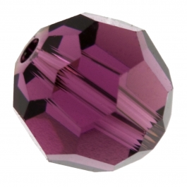 6mm Amethyst 5000 Round Swarovski Crystal Beads - Pack of 10