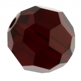 4mm Siam 5000 Round Swarovski Crystal Beads - Pack of 10